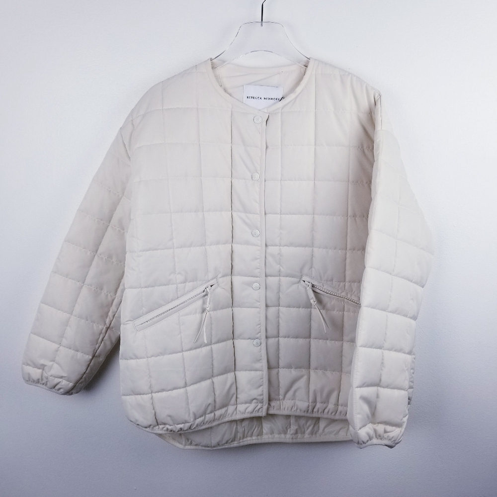Rebecca Minkoff Cream Quilted Jacket NWT size Large